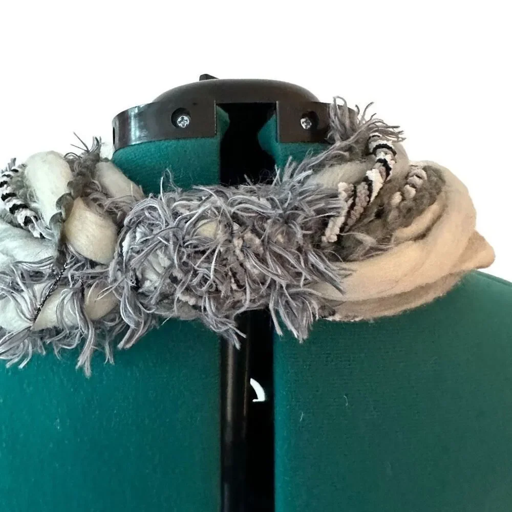 Nordstrom Infinity scarf in grey and white